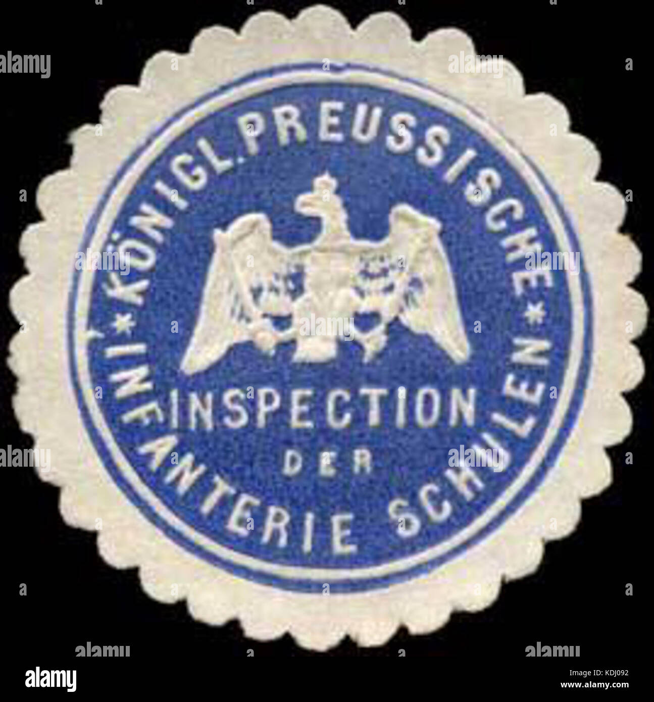 Siegelmarke K.Pr. Inspection der Infanterie Schulen W0288116 Stock ...