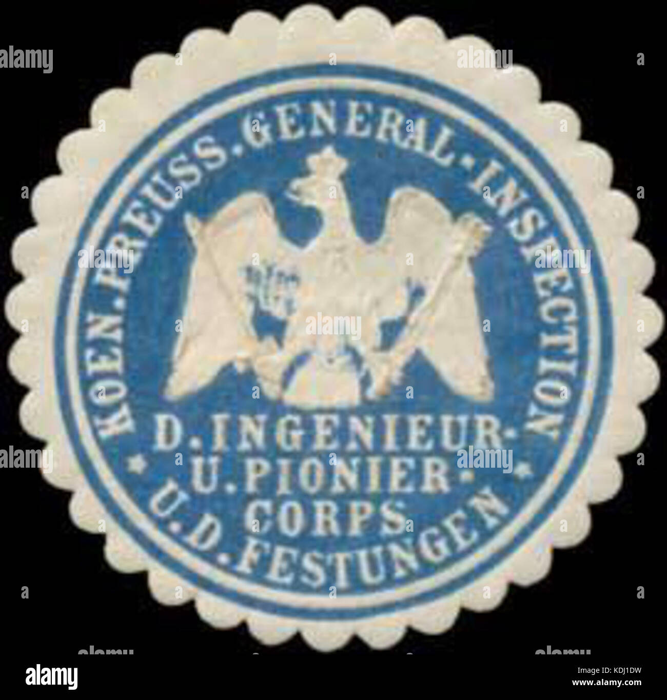 Siegelmarke K.Pr. General Inspection des Ingenieur und Pioniercorps und ...