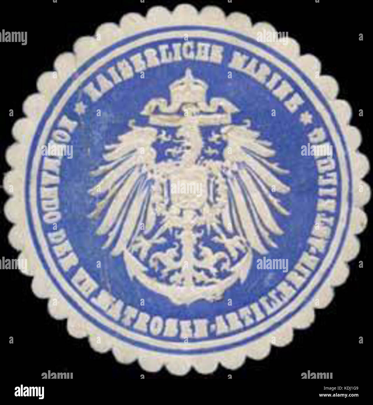 Siegelmarke K. Marine Kommando der VII. Matrosen Artillerie Abteilung