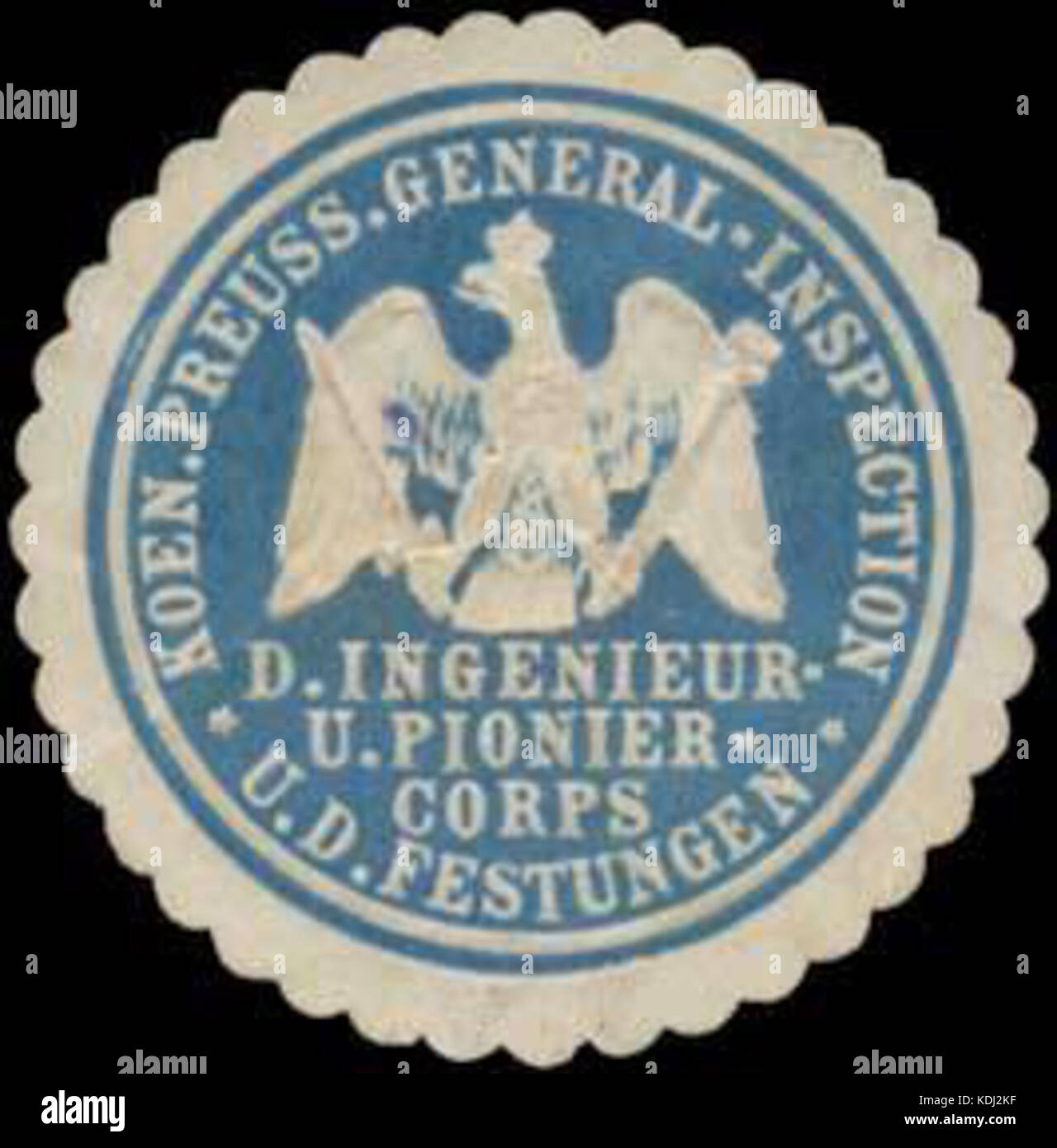 Siegelmarke K.Pr. General Inspection d. Ingenieur und Pioniercorps und ...