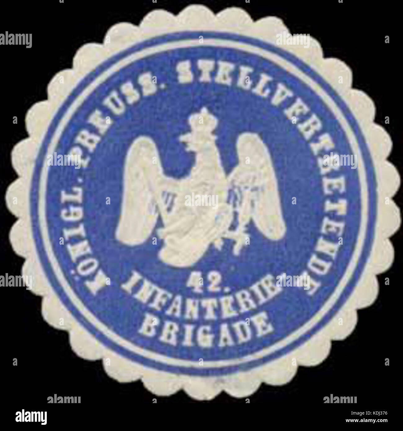 Siegelmarke K.Pr. Stellvertretende 42. Infanterie Brigade W0379149 Stock Photo