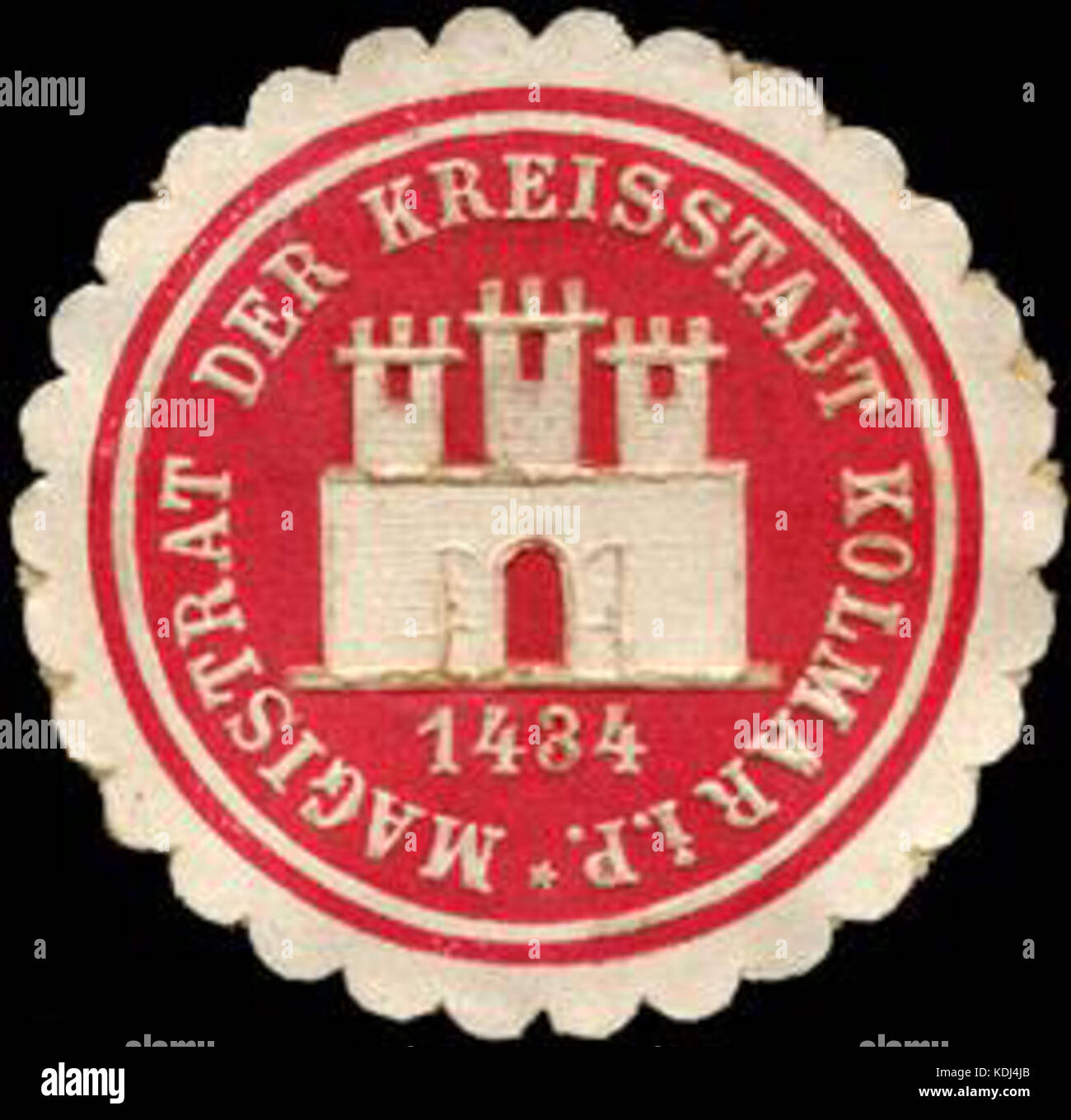 Siegelmarke Magistrat der Kreisstadt Kolmar W0214815 Stock Photo