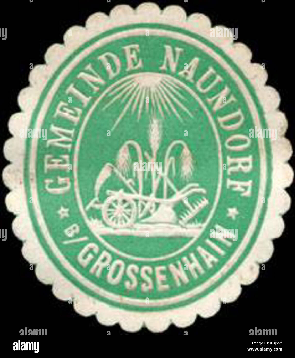 Siegelmarke Gemeinde Naundorf bei Grossenhain W0220270 Stock Photo Alamy