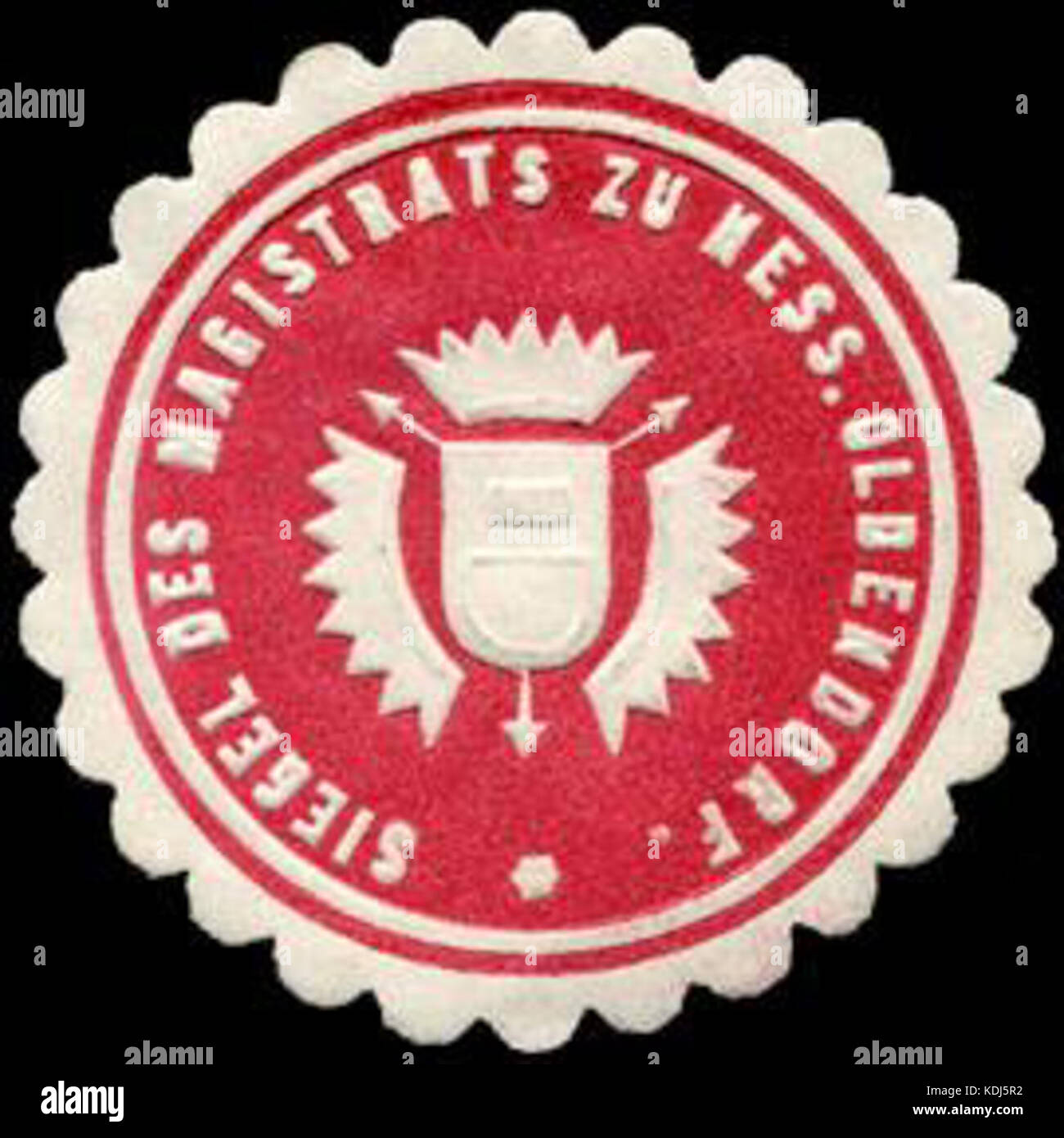 Siegelmarke Siegel des Magistrats zu Hessisch Oldendorf W0226468 Stock Photo