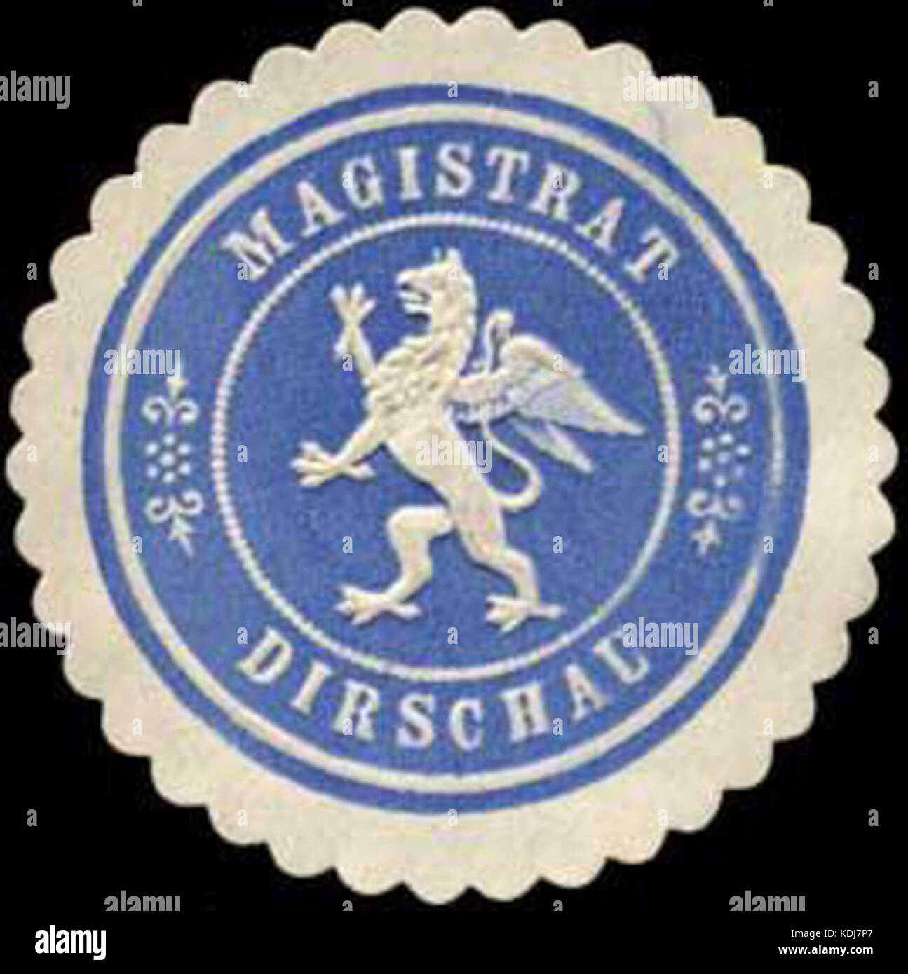 Siegelmarke Magistrat Dirschau W0249973 Stock Photo