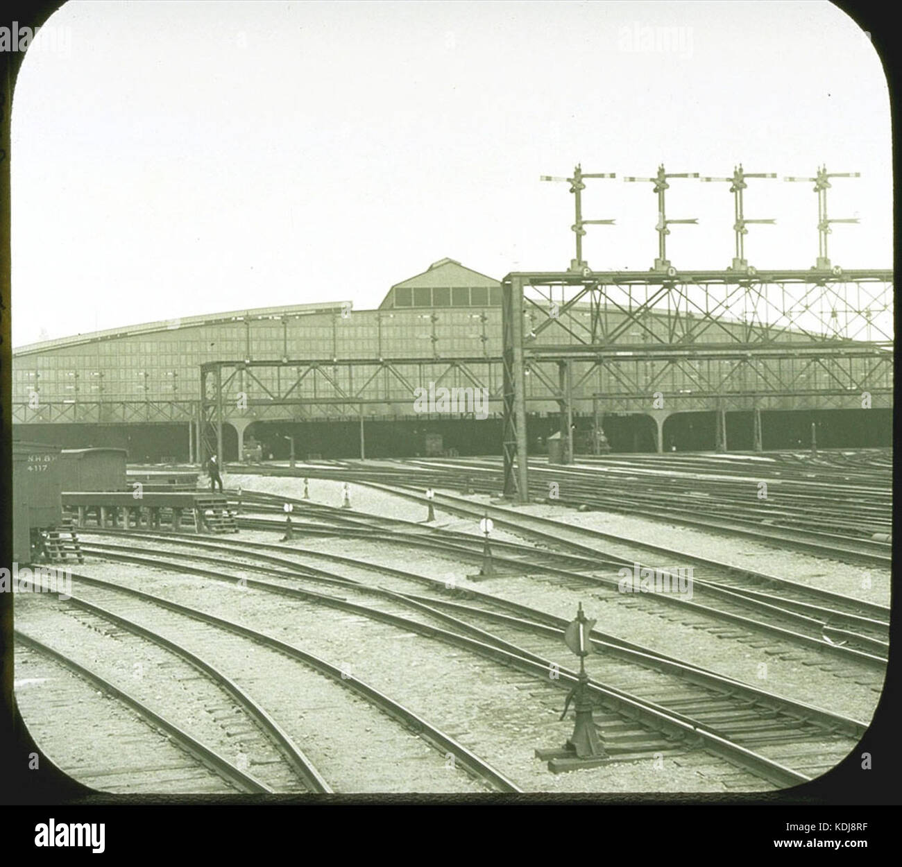 South Station trainshed 1898 Stock Photo