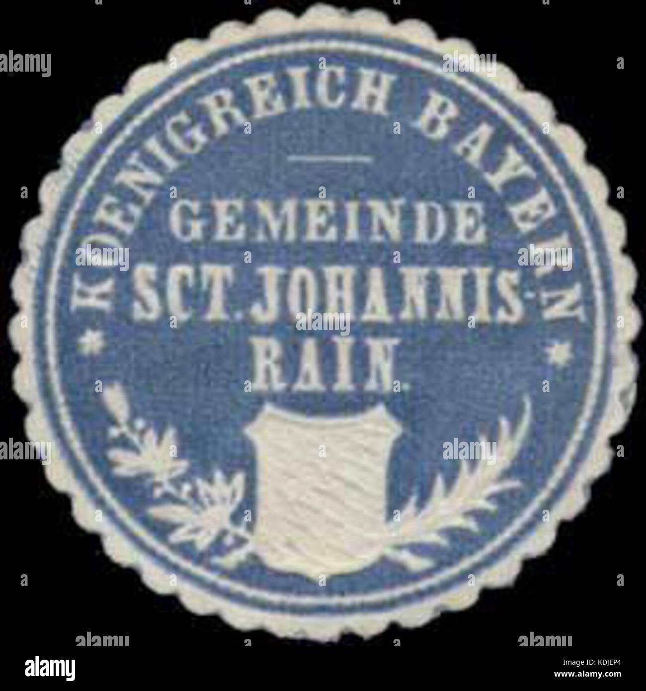 Siegelmarke Koenigreich Bayern Gemeinde Sct. Johannisrain W0338083 Stock Photo