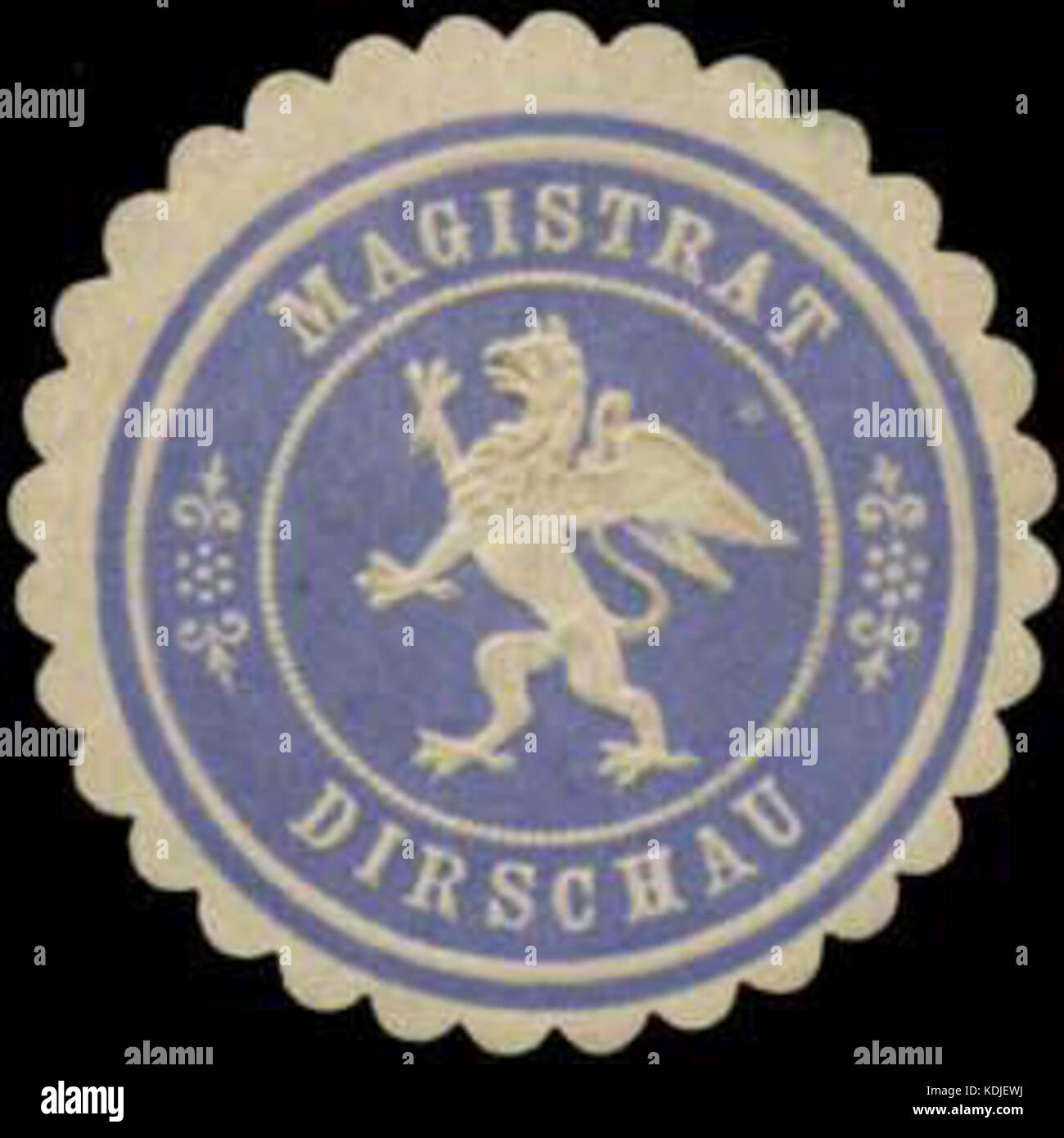 Siegelmarke Magistrat Dirschau W0340784 Stock Photo