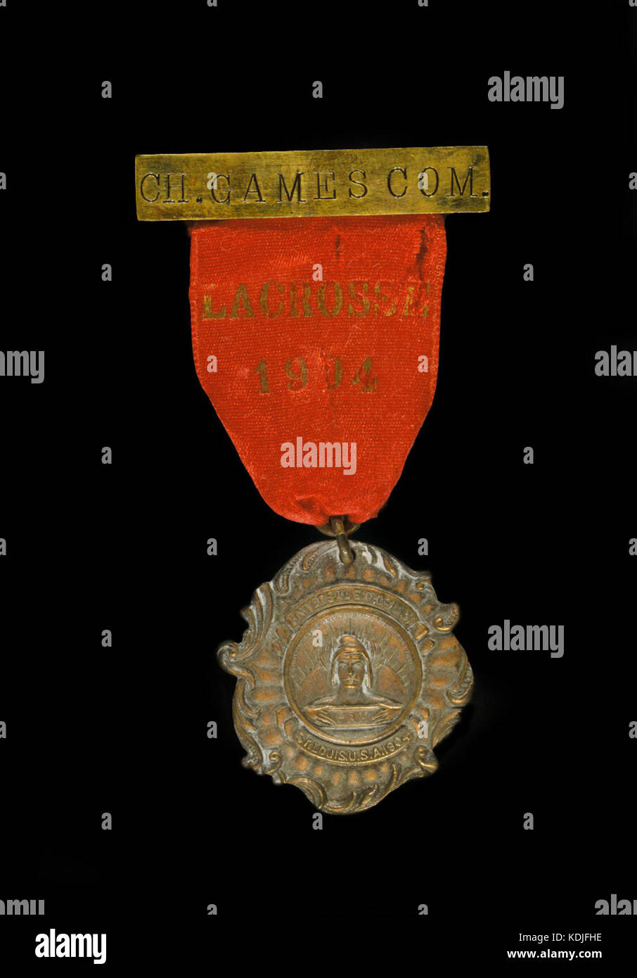 Official's Badge for Lacrosse Championships, 1904 Olympics Stock Photo