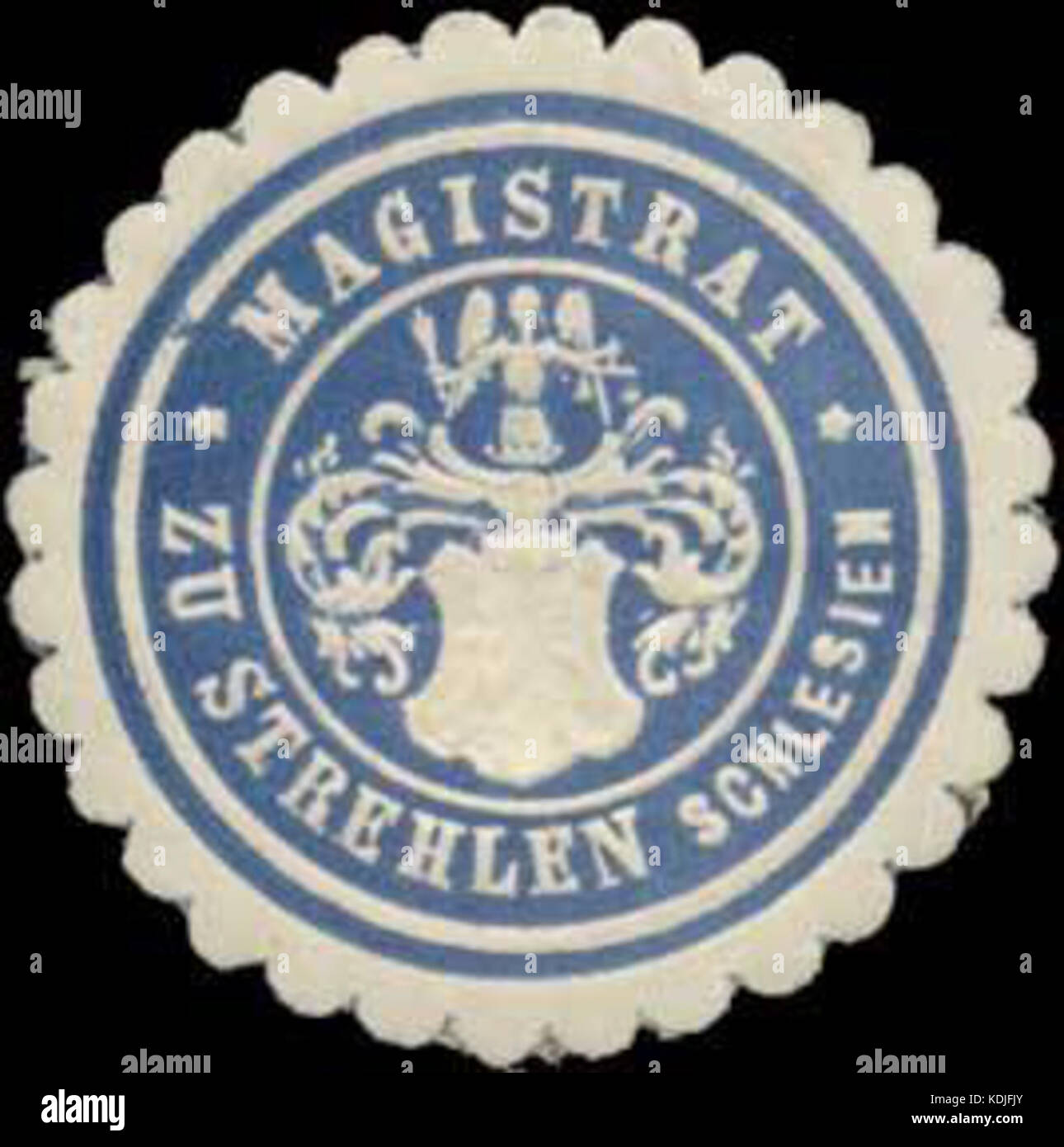 Siegelmarke Magistrat zu Strehlen Schlesien W0349183 Stock Photo - Alamy