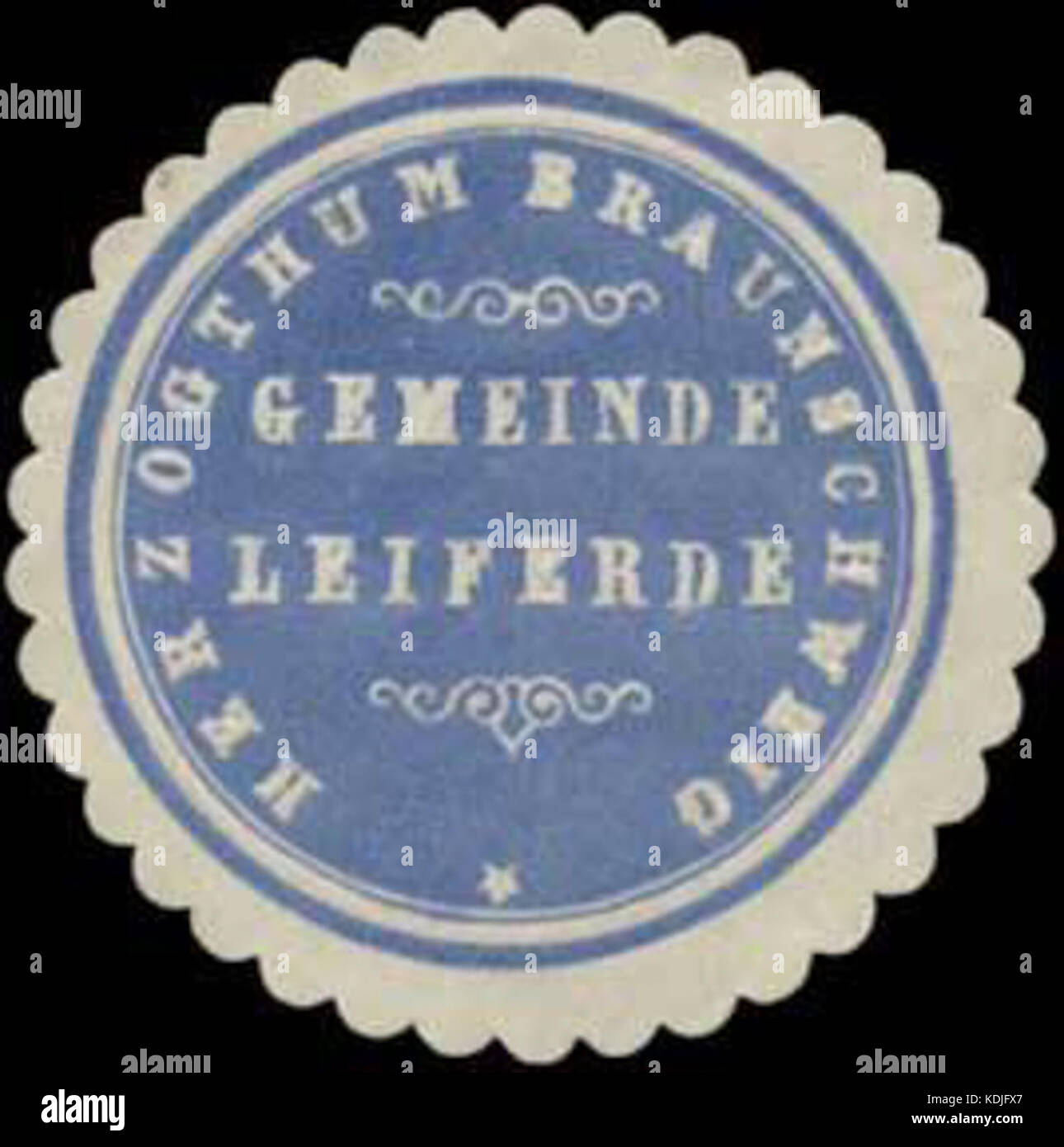 Siegelmarke Gemeinde Leiferde H. Braunschweig W0352125 Stock Photo