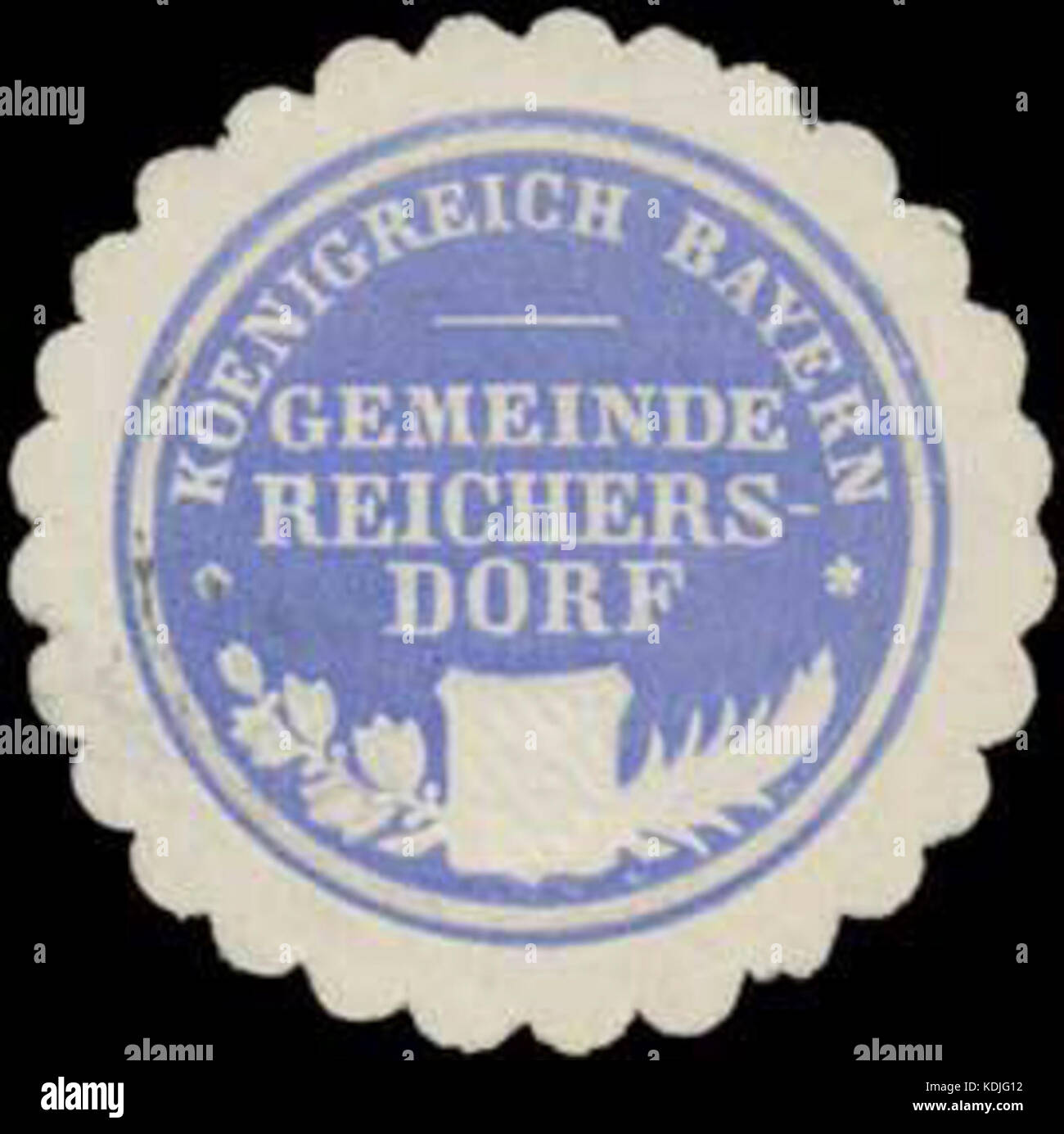 Siegelmarke Gemeinde Reichersdorf K. Bayern W0352397 Stock Photo