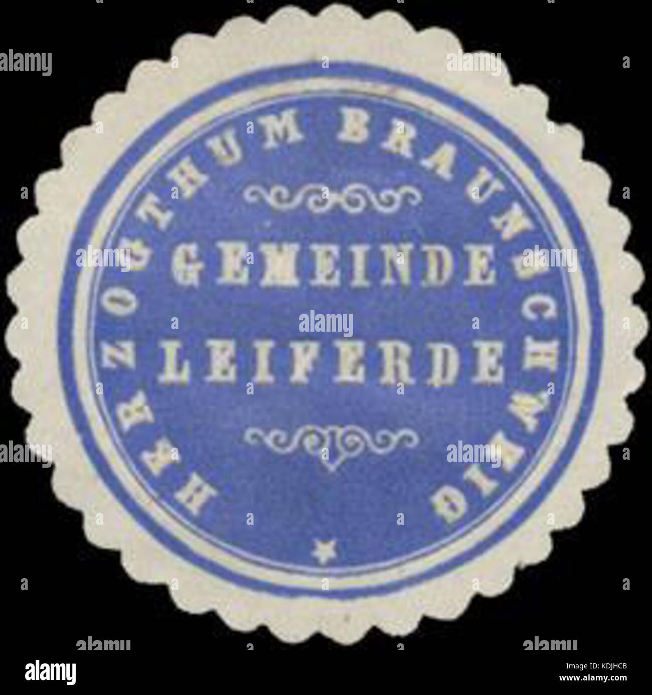 Siegelmarke Gemeinde Leiferde H. Braunschweig W0382767 Stock Photo