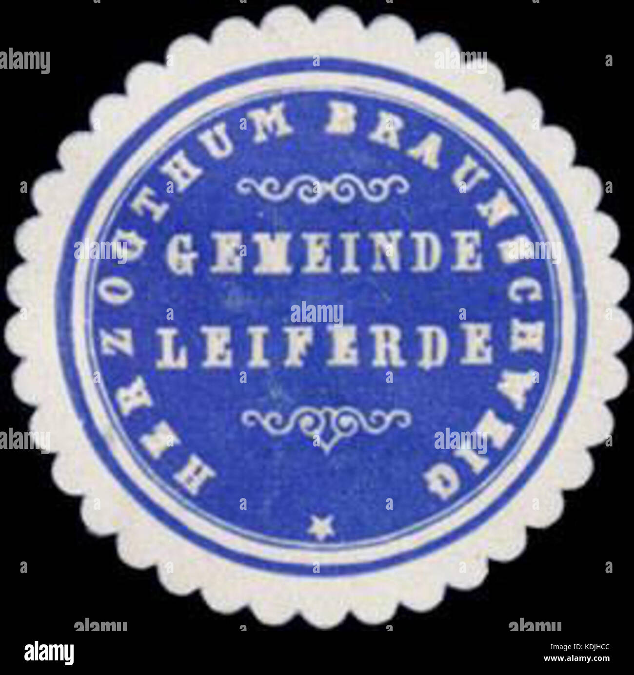 Siegelmarke Gemeinde Leiferde H. Braunschweig W0382768 Stock Photo