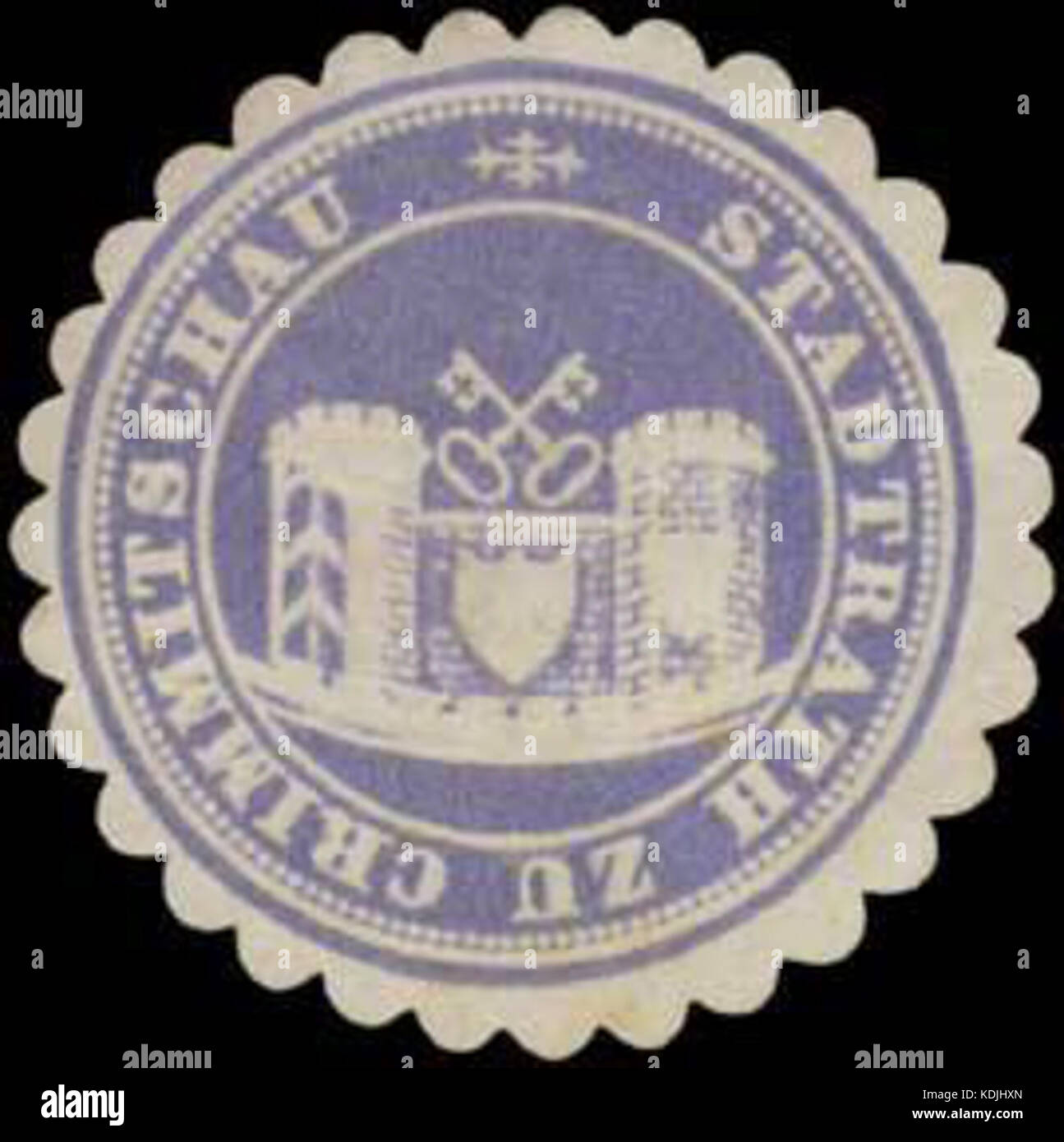 Siegelmarke Stadtrath zu Crimmitschau W0385143 Stock Photo Alamy