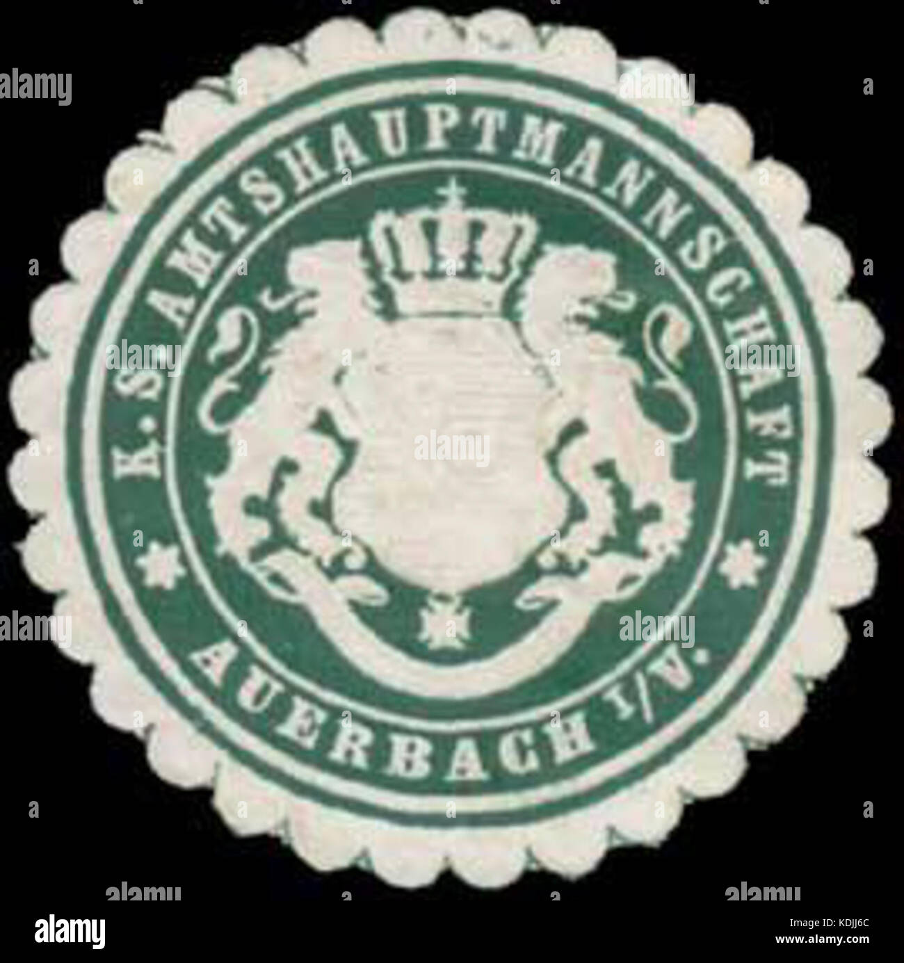 Siegelmarke K.S. Amtshauptmannschaft Auerbach Vogtland W0386147 Stock Photo