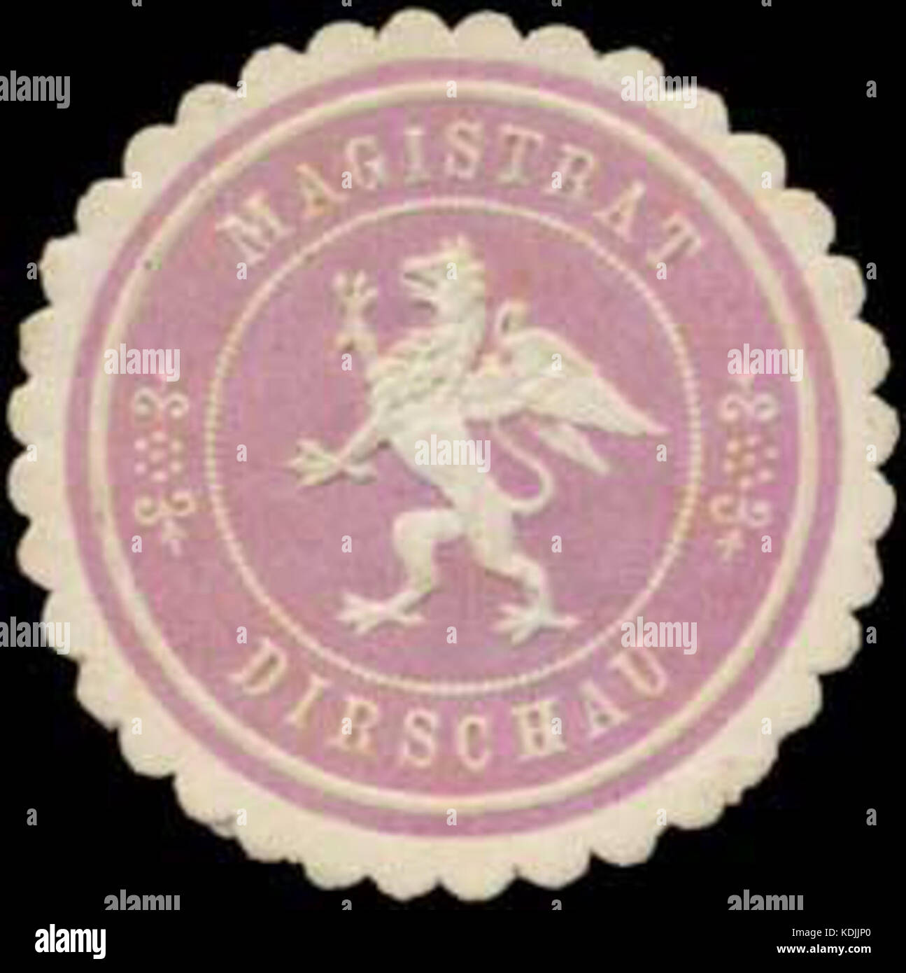Siegelmarke Magistrat Dirschau W0391234 Stock Photo