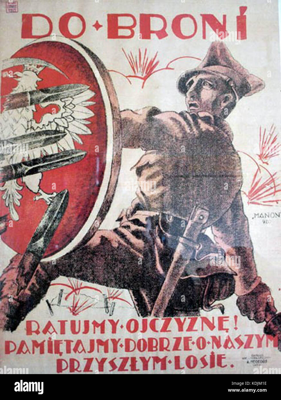 Polish soviet propaganda poster 1920 Polish Stock Photo - Alamy