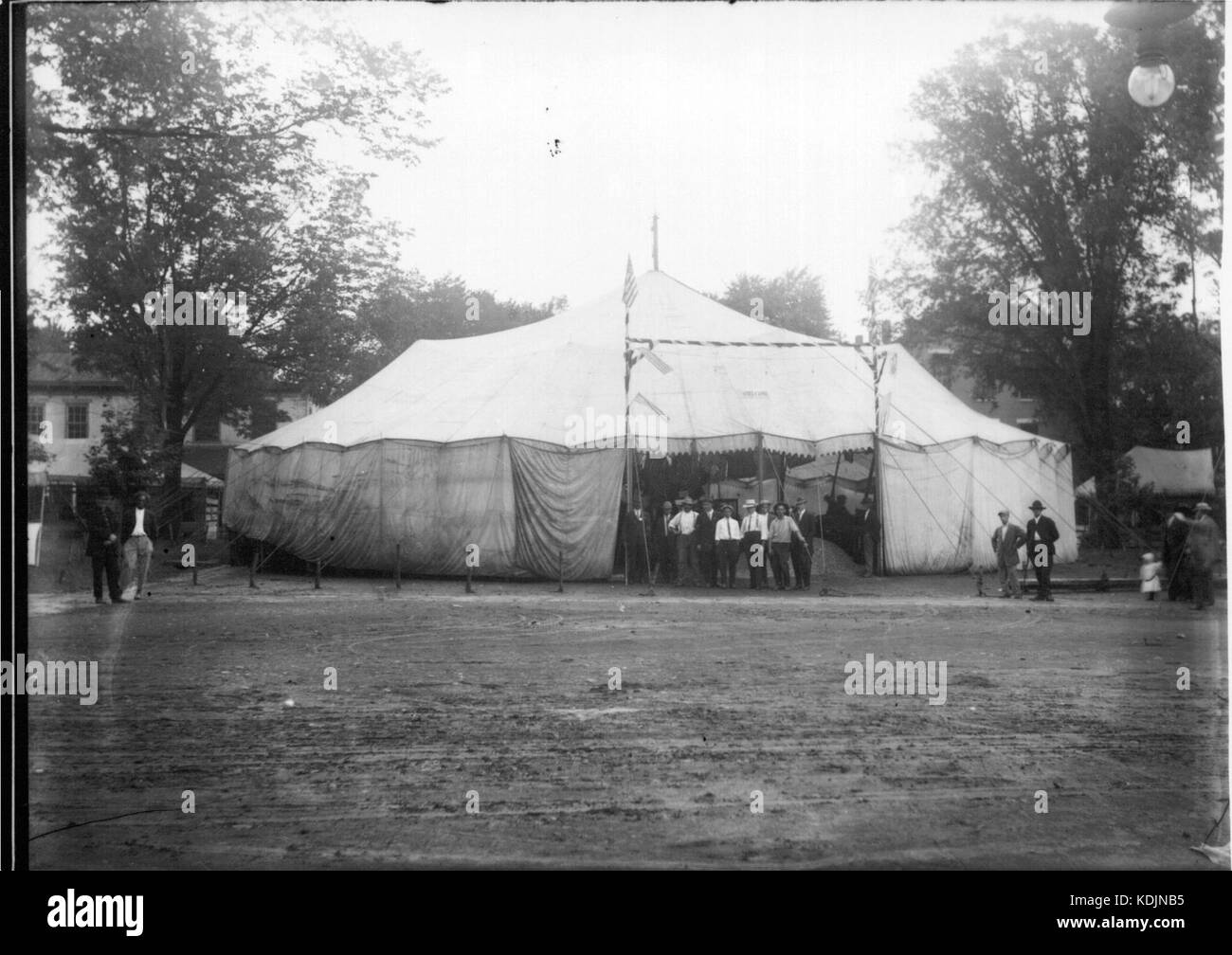 Men under the big tent at Oxford Street Fair 1912 (3191449044 Stock Photo Alamy