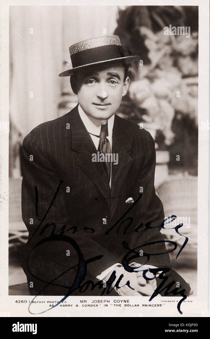 Joseph Coyne as Harry Q Condor in The Dollar Princess, London 1909 Stock Photo