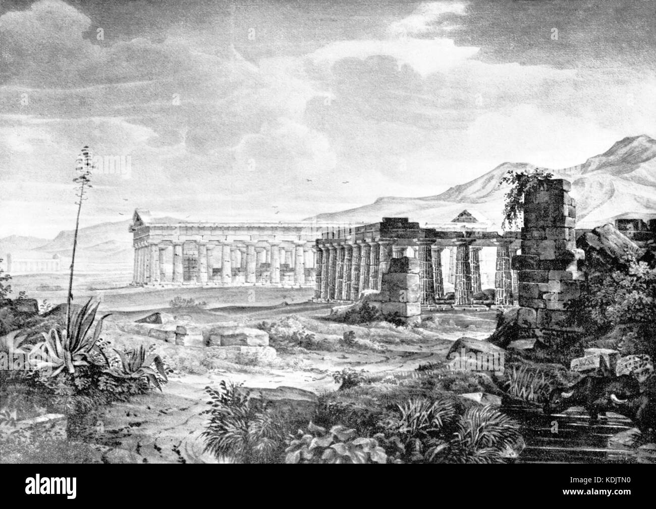Ancient ruins in famous Black and White Stock Photos & Images - Alamy