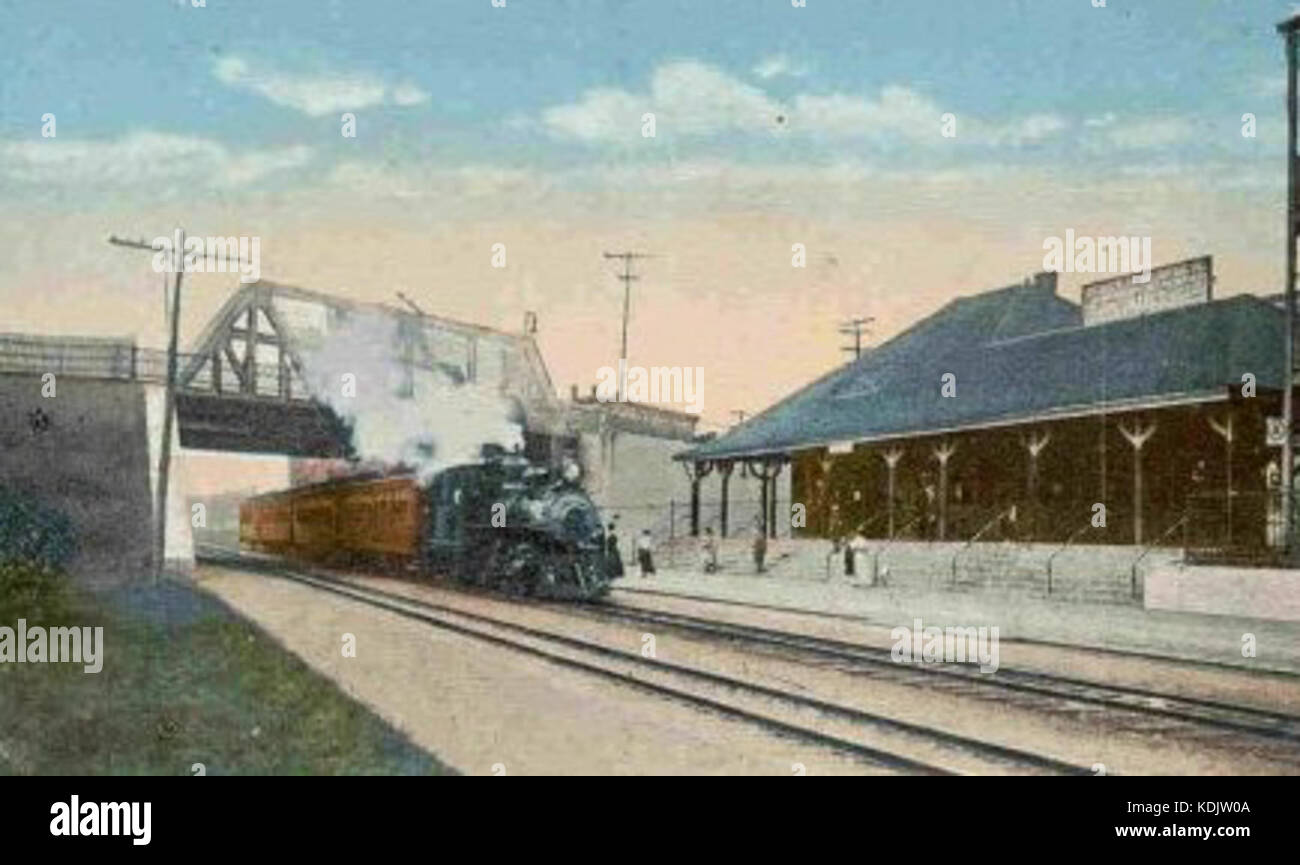 Orient Heights station postcard Stock Photo Alamy