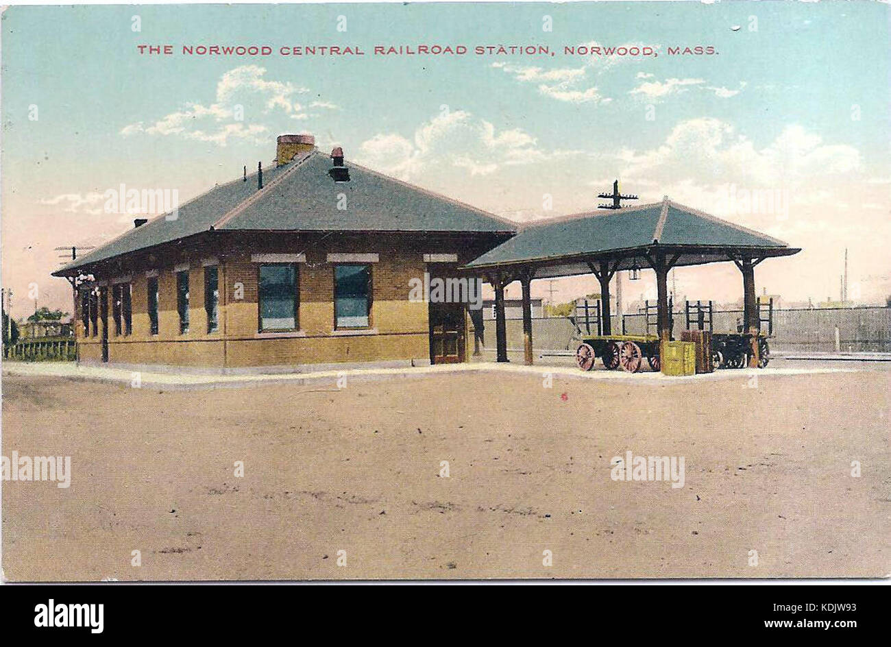 Norwood Central station postcard (2 Stock Photo Alamy