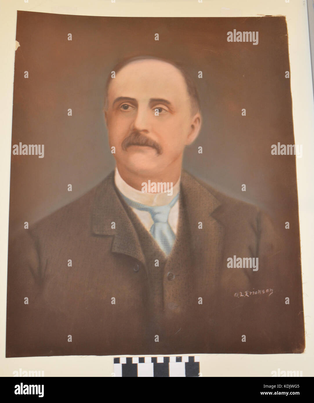 Pastel Portrait Drawing of Samuel Hays by O.L. Erickson Stock Photo Alamy