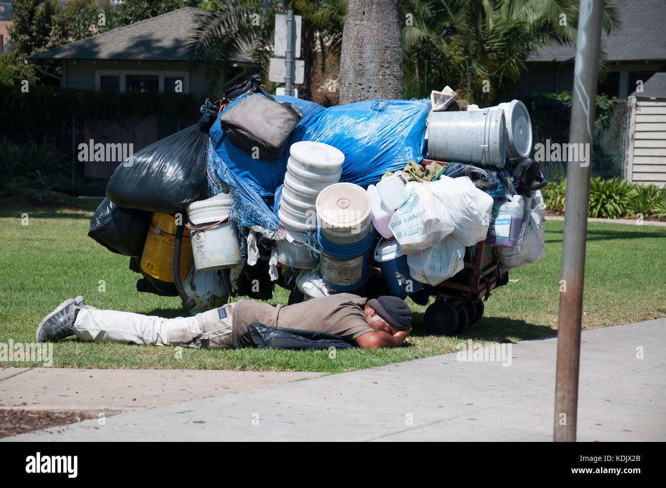 Homeless of Santa Barabara Stock Photo