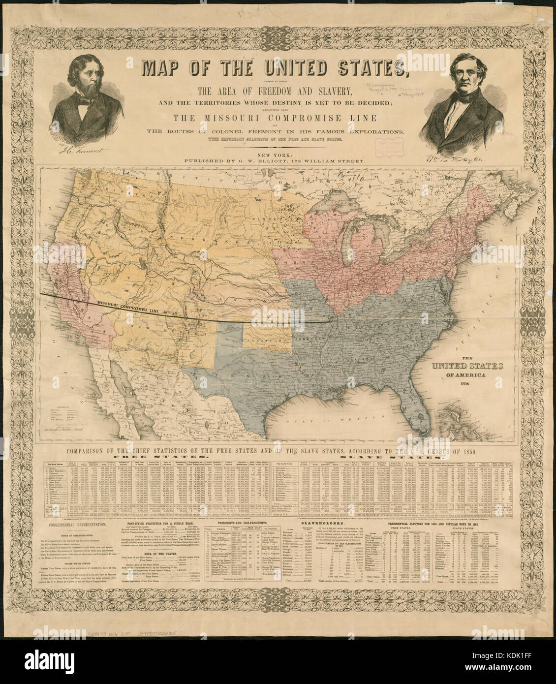 United states slavery map hi res - Map Of The United States Showing By Colors The Area Of Freedom And KDK1FF 