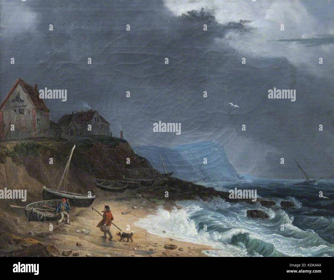 A painting by Charles Catton the Younger from 1794, depicting ...