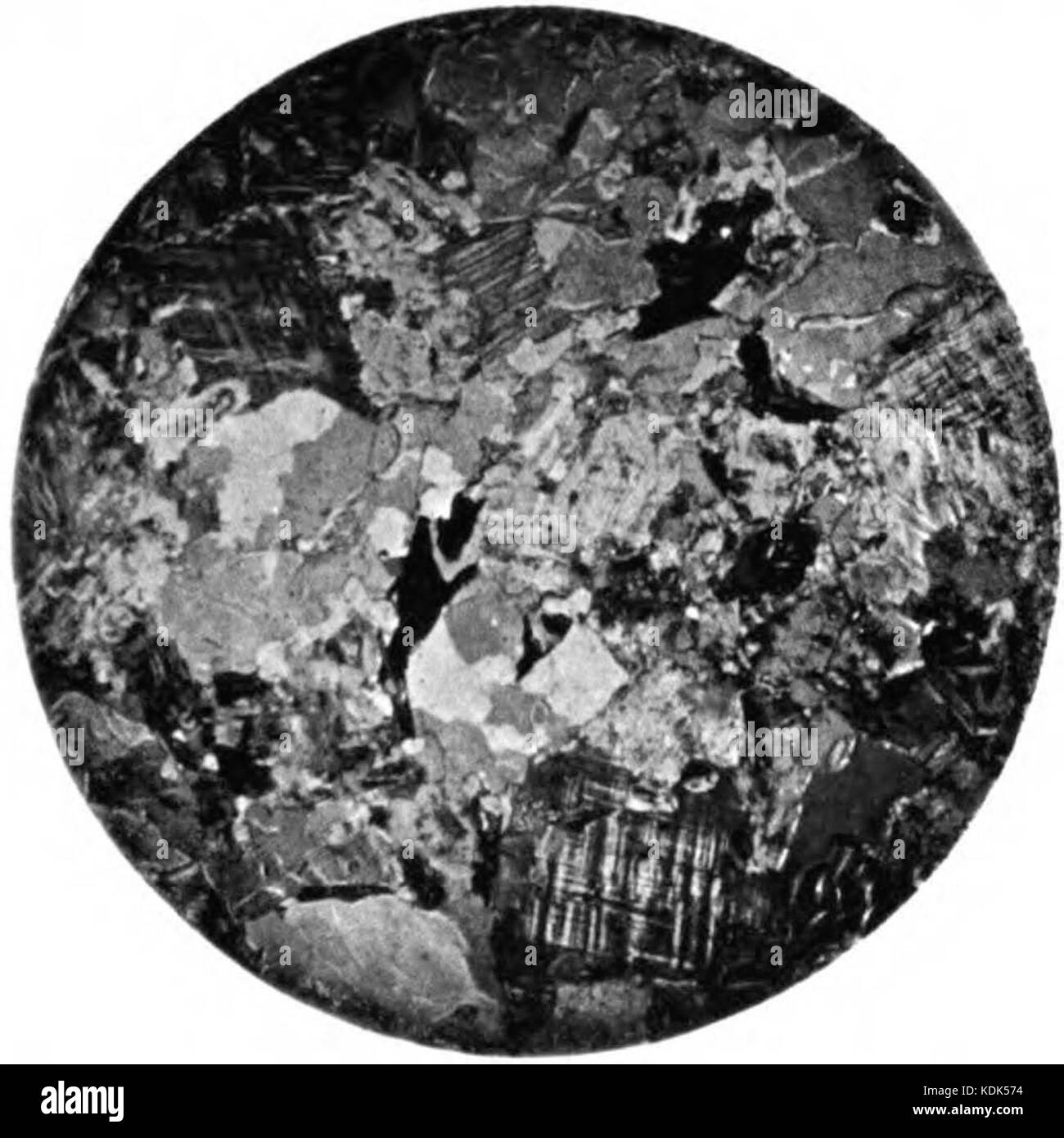 Photomicrograph granite PlateXVII Fig1 MD Geological Survey Volume 2 Stock Photo