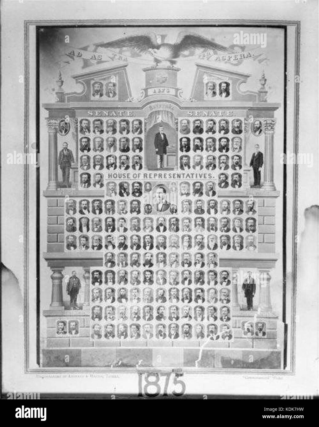 Kansas Legislature 1875 Stock Photo