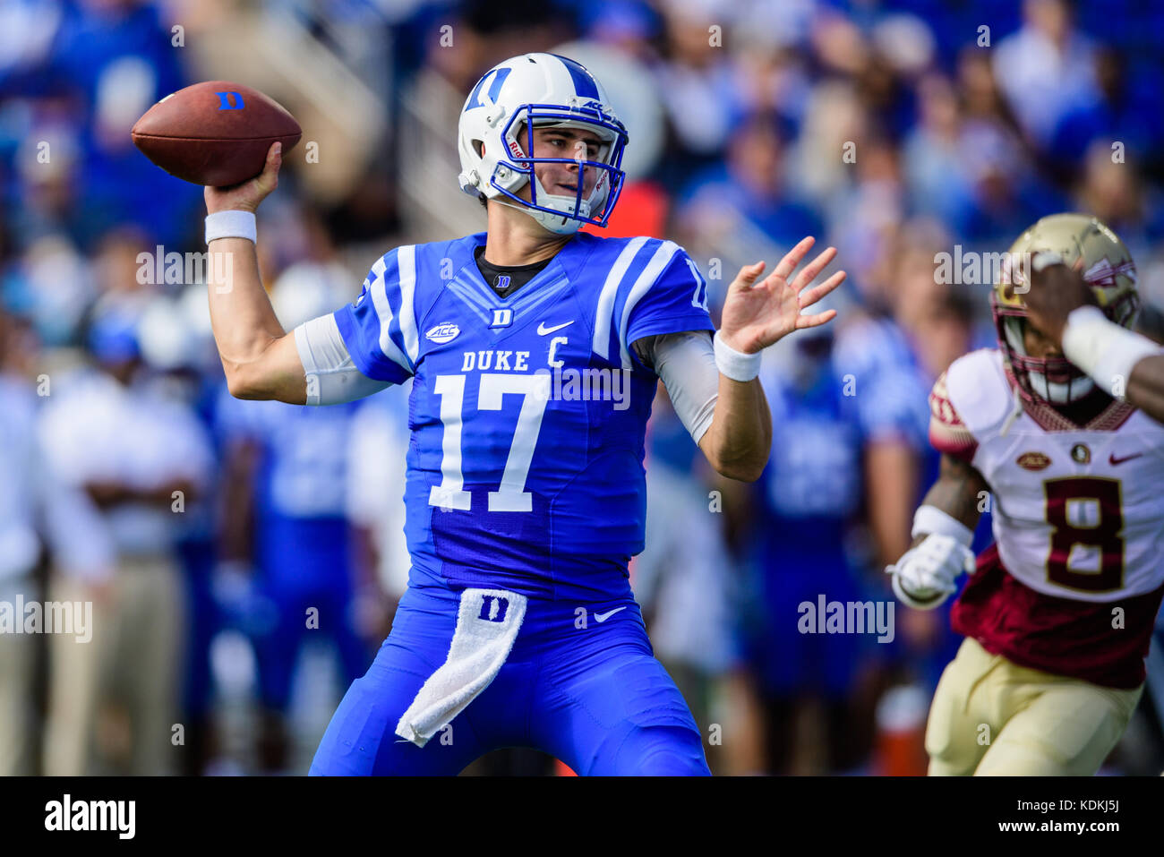 Duke quarterback Daniel Jones (17) during the NCAA college