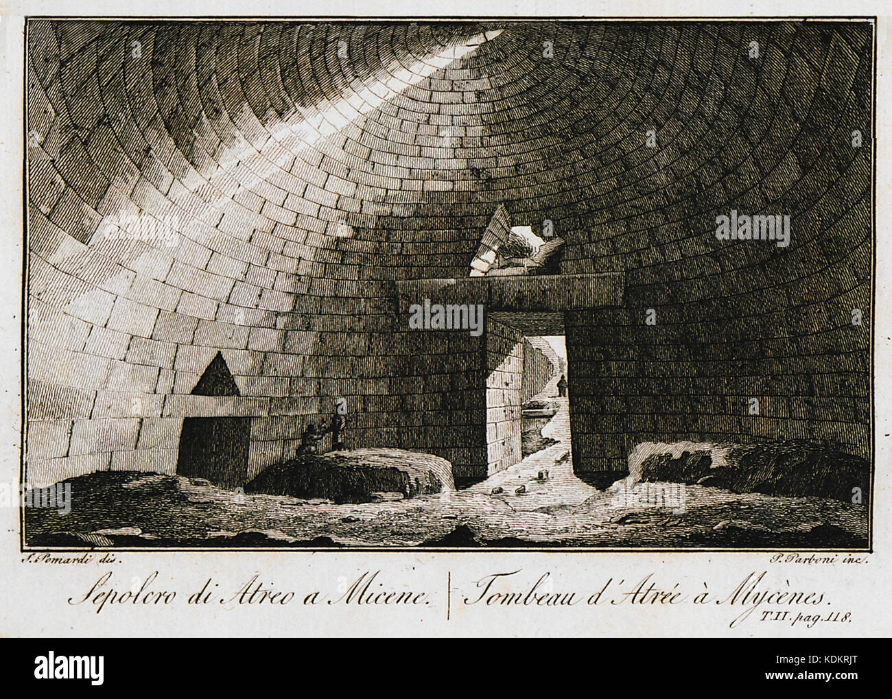 Sepolcro di Atreo a Micene   Pomardi Simone   1820 Stock Photo