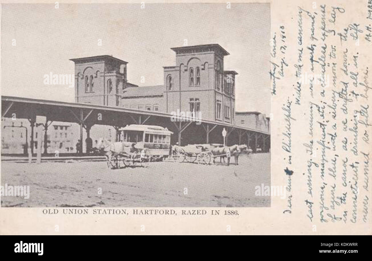 Old Hartford Union Station private mailing card Stock Photo Alamy