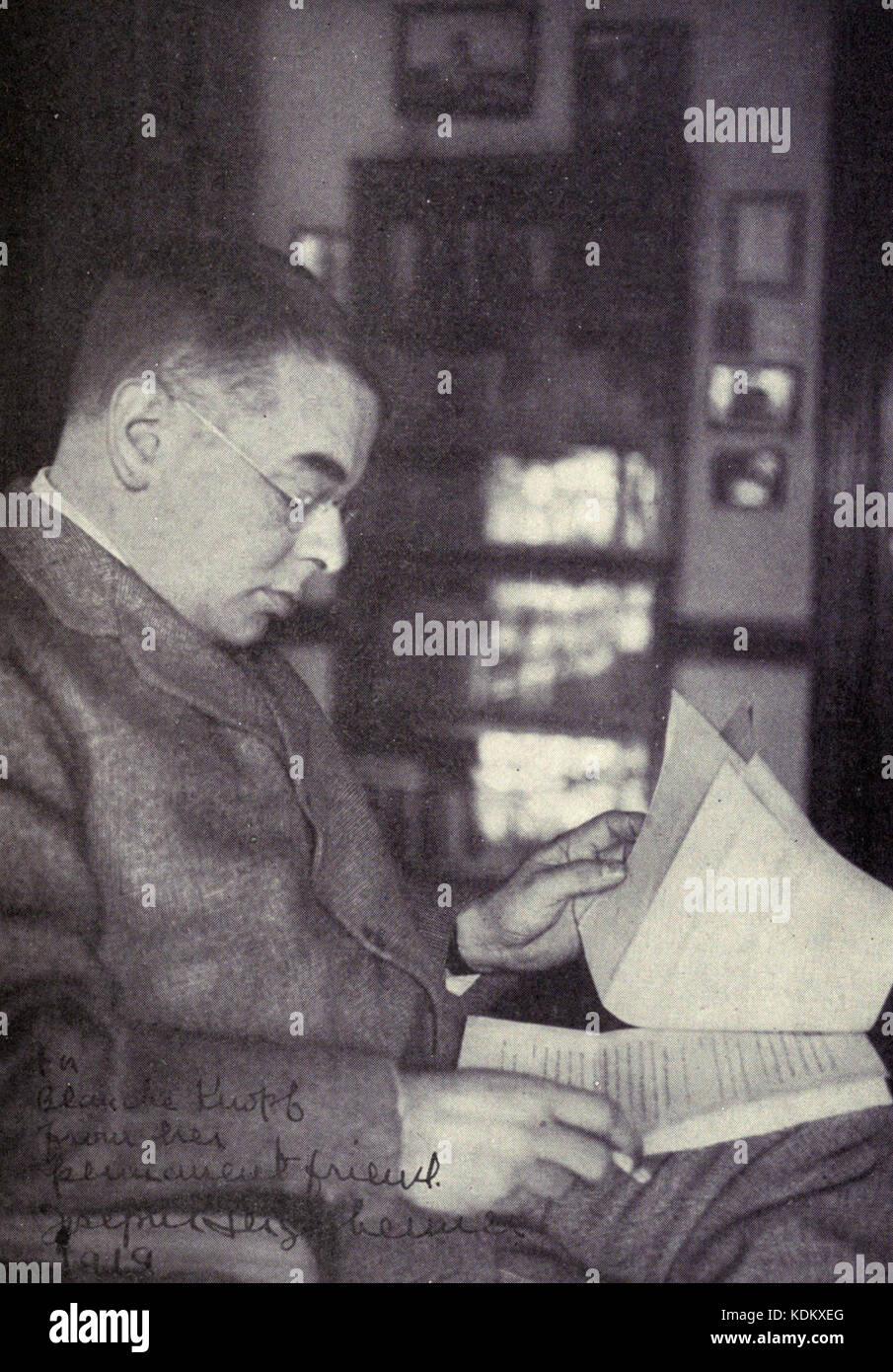 Portrait of Joseph Hergesheimer Stock Photo Alamy