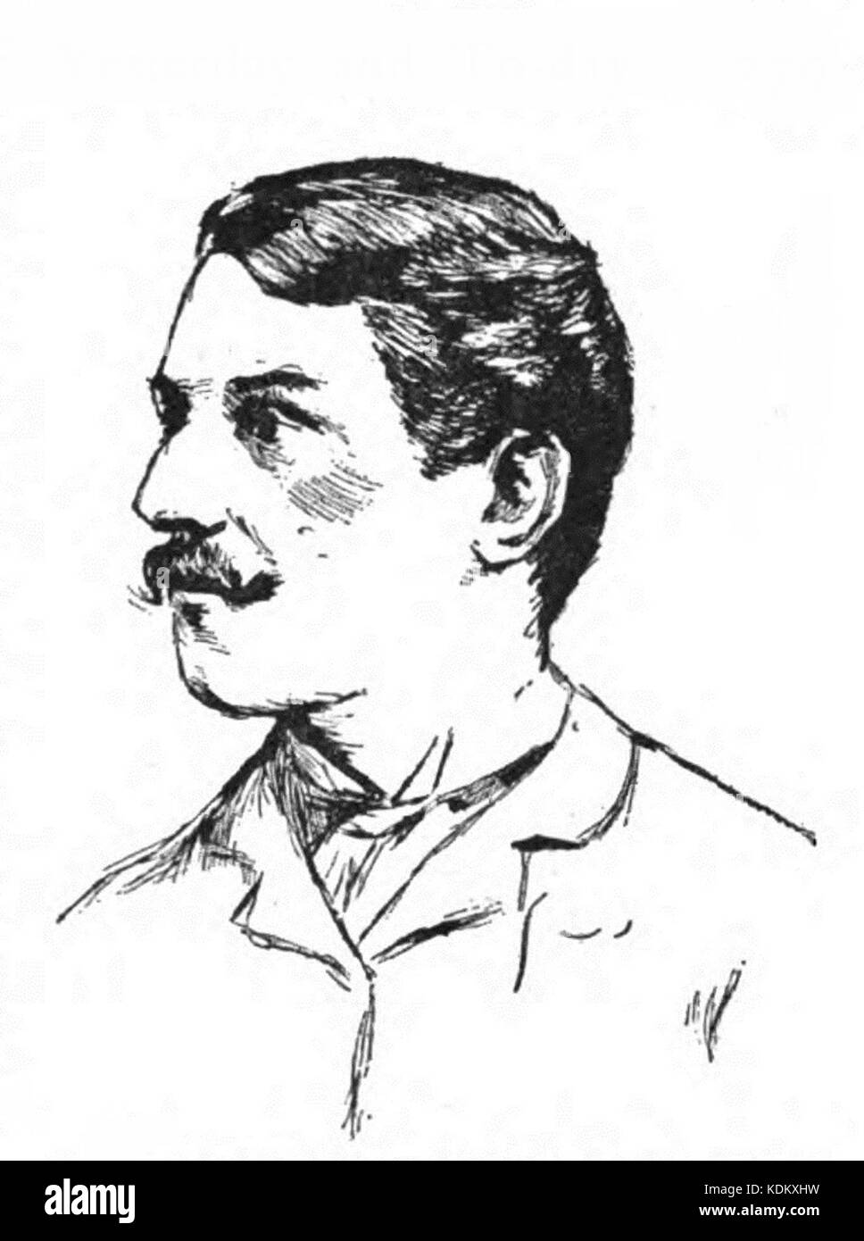 Sketch of Paul Bourget Stock Photo Alamy