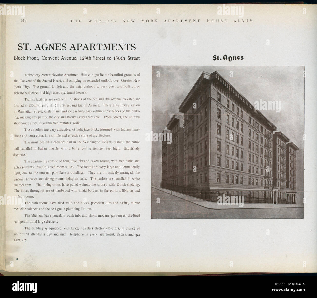 St. Agnes Apartments. Block Front, Convent Avenue, 129th Street to