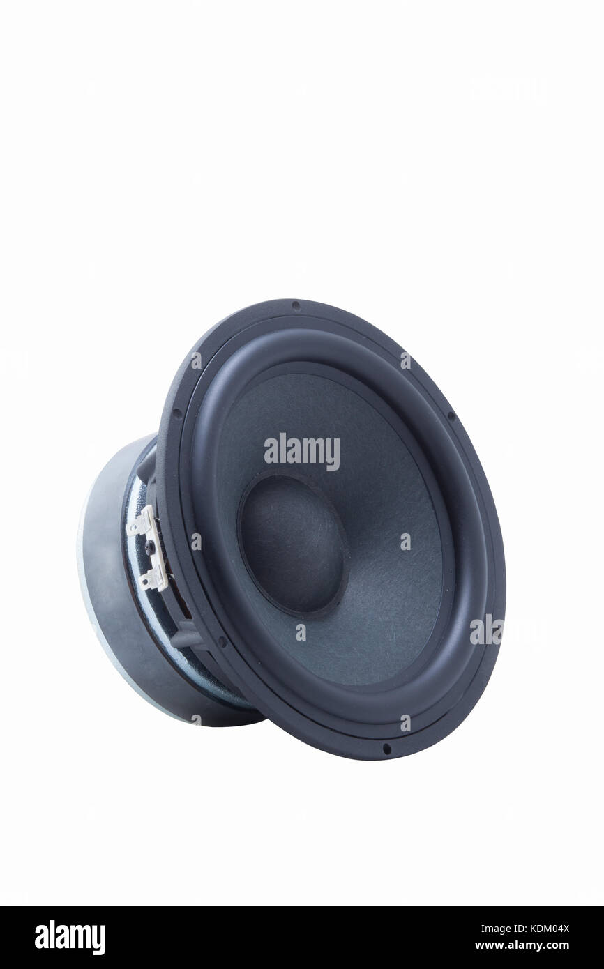 Kit of sound speakers isolated on white background Stock Photo Alamy