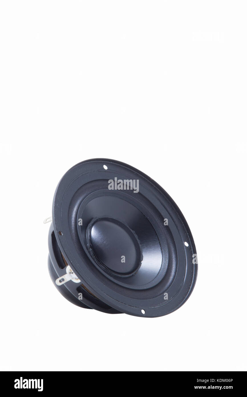 Kit of sound speakers isolated on white background Stock Photo Alamy