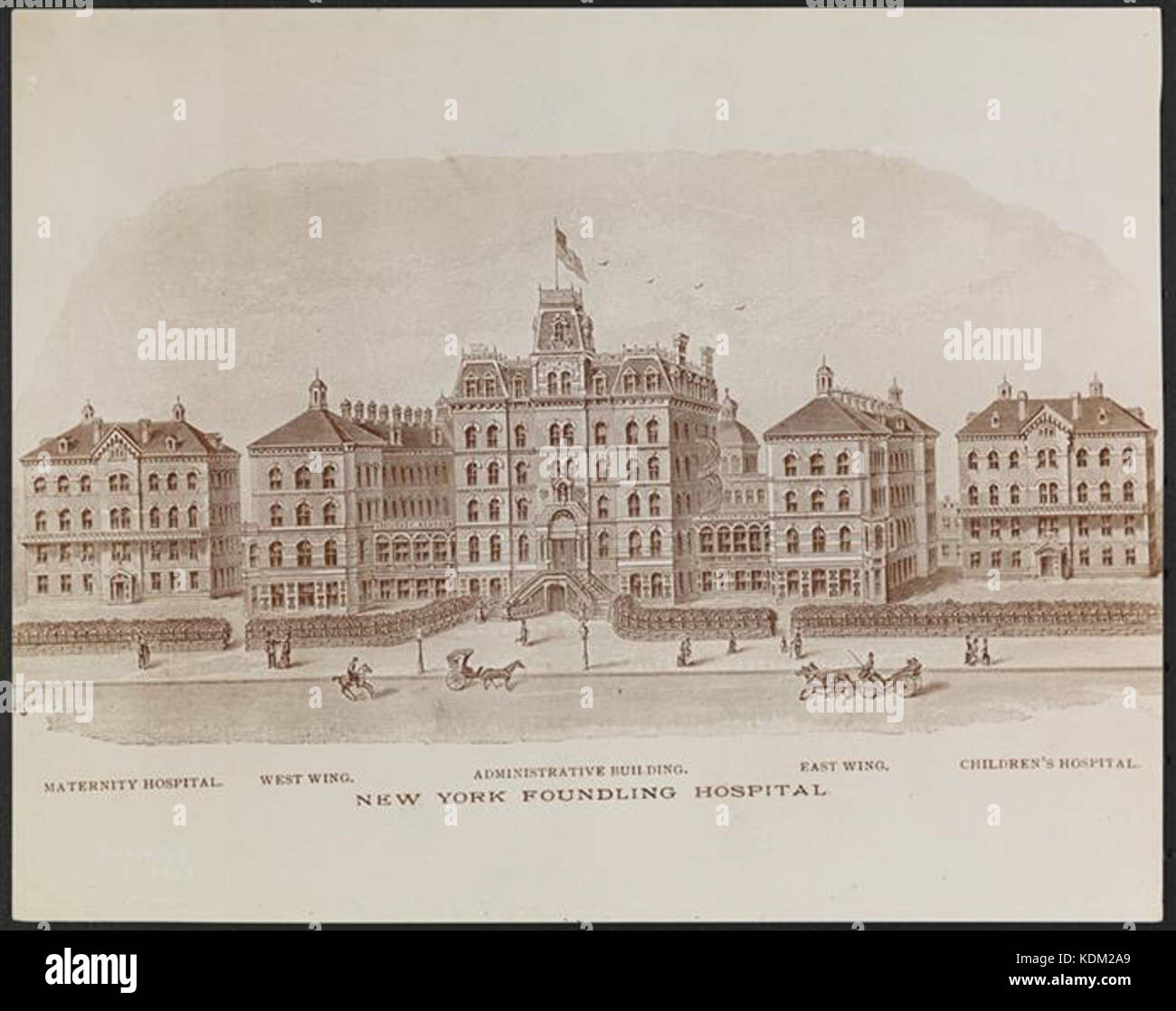 New York Foundling Hospital circa 1899 Byron Company MNY21840 Stock