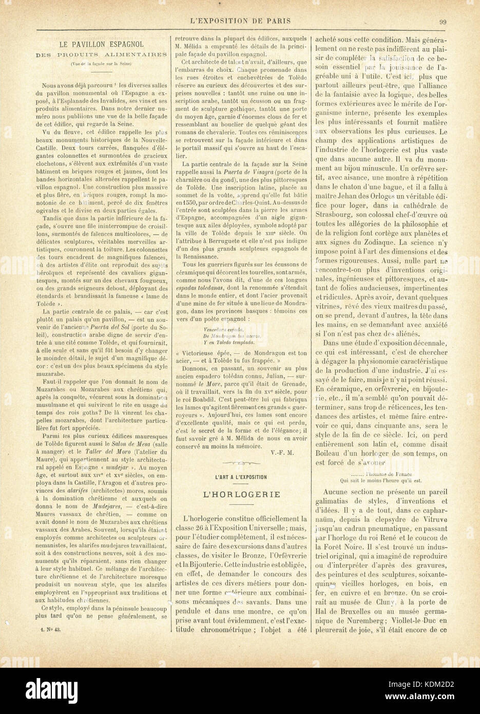 L'Exposition de Paris de 1889 No53 page 99 Stock Photo - Alamy