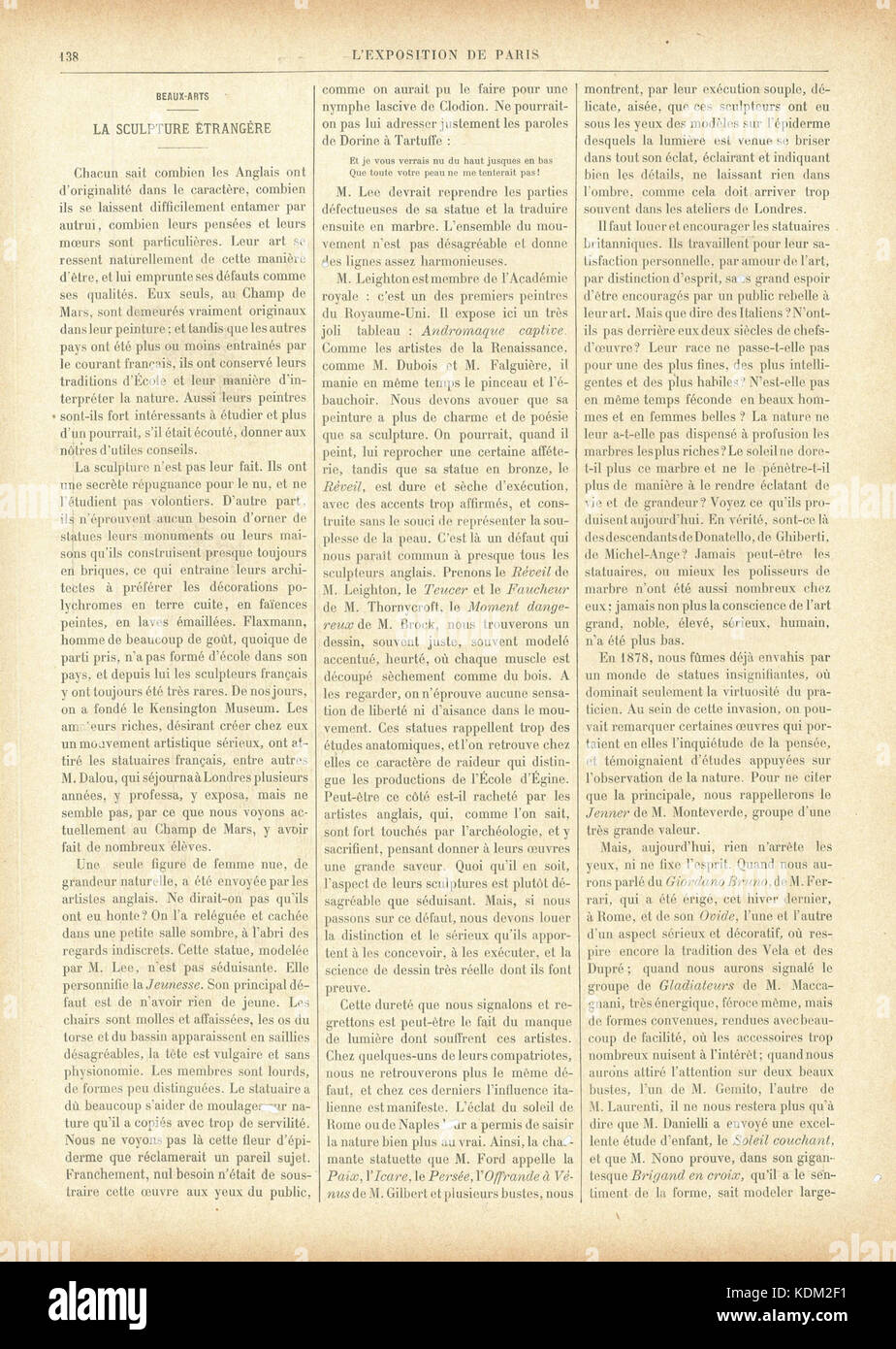 L'Exposition de Paris de 1889 No58 page 138 Stock Photo - Alamy