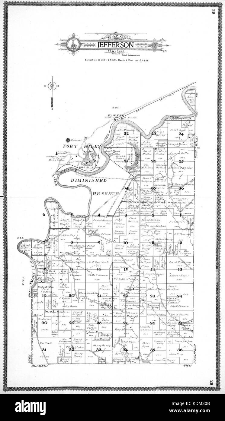 Jefferson Township Geary County Kansas Stock Photo Alamy