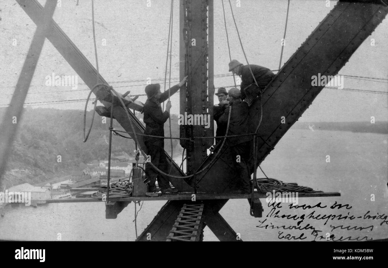 Poughkeepsie Bridge Strengthening 1906 Stock Photo Alamy