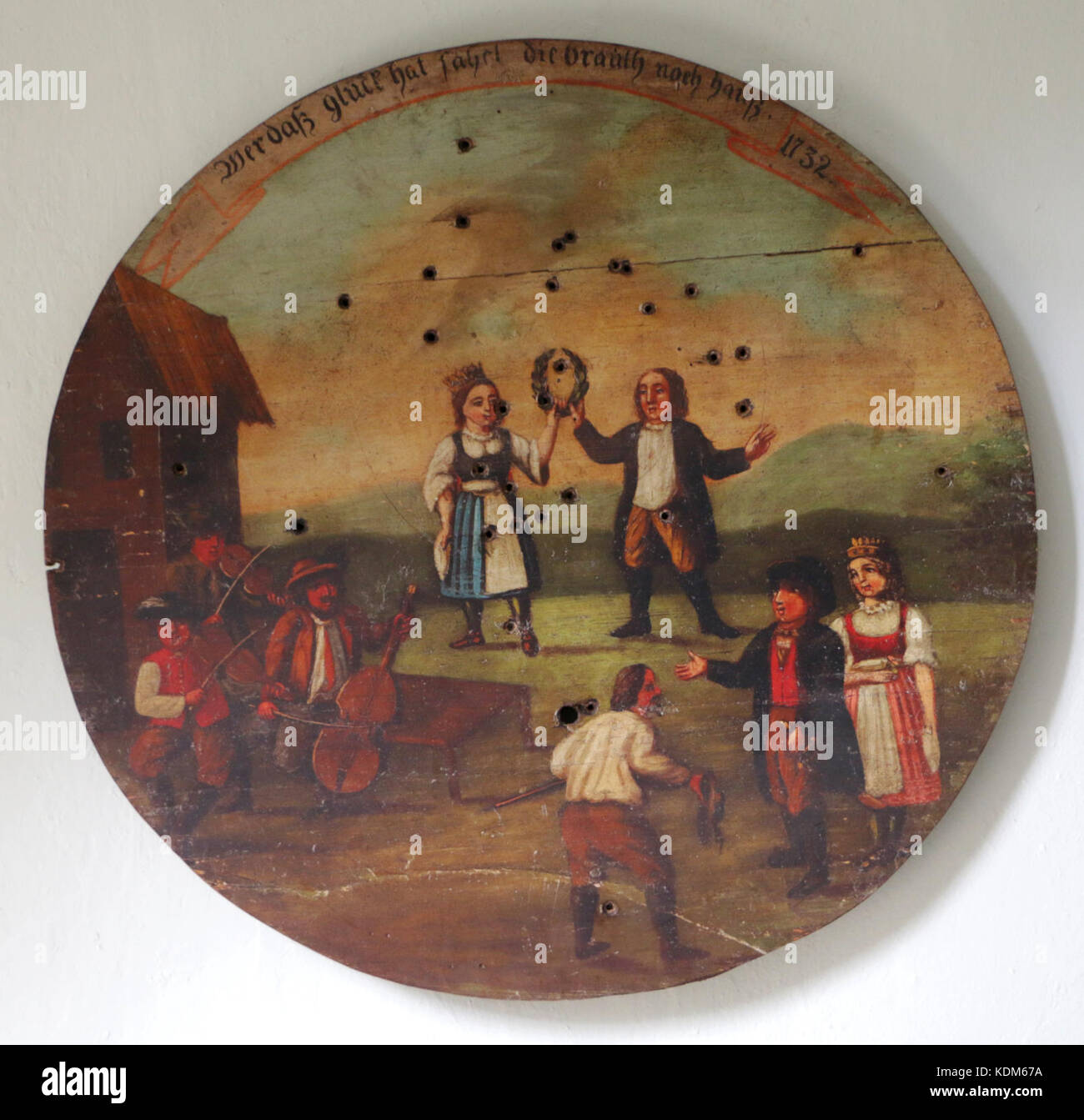 Painted target, Litovel Museum 01 Stock Photo Alamy