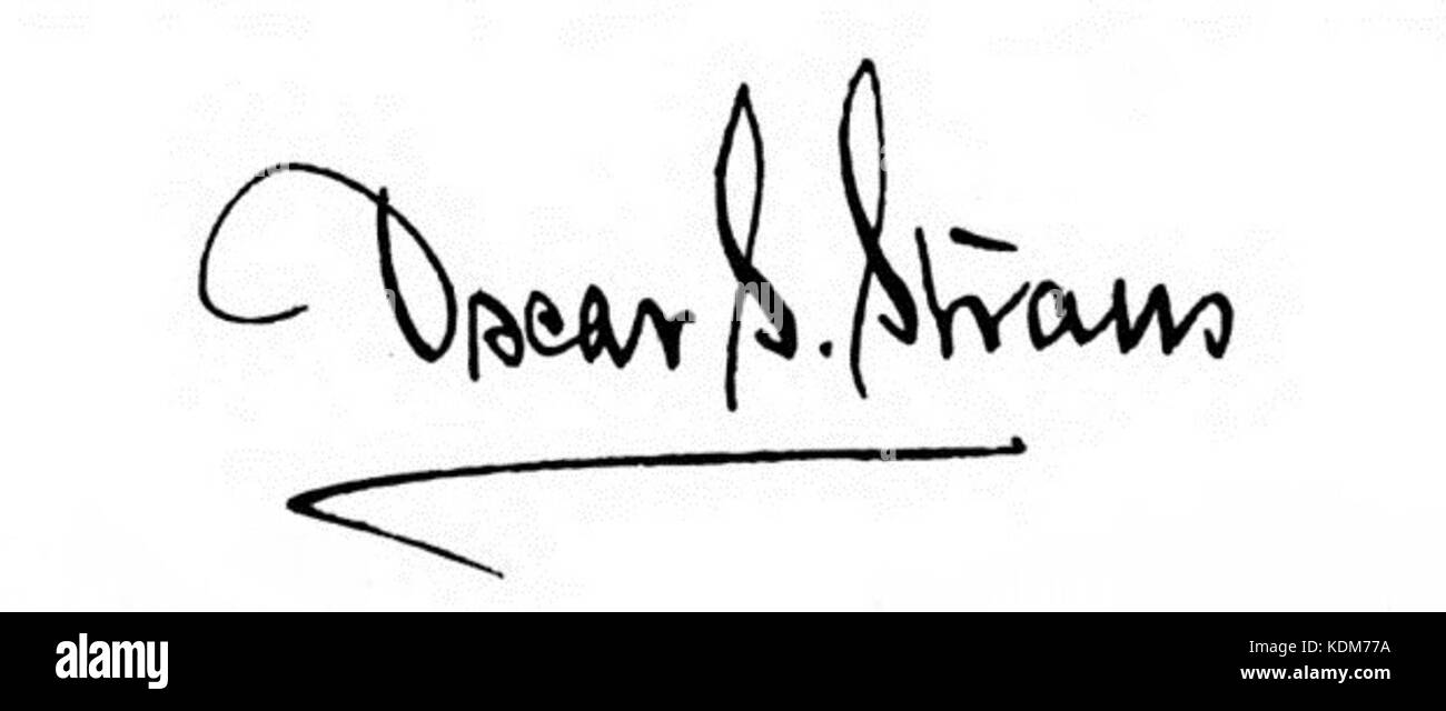 Signature of Oscar S. Straus Stock Photo Alamy