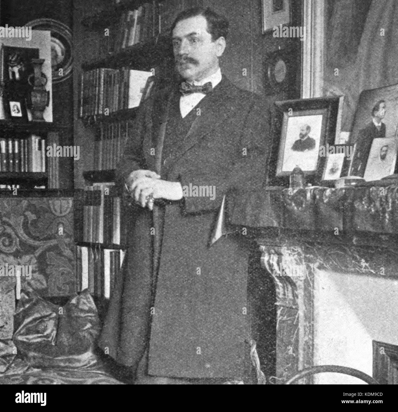 Paul Bourget in his Library Stock Photo Alamy