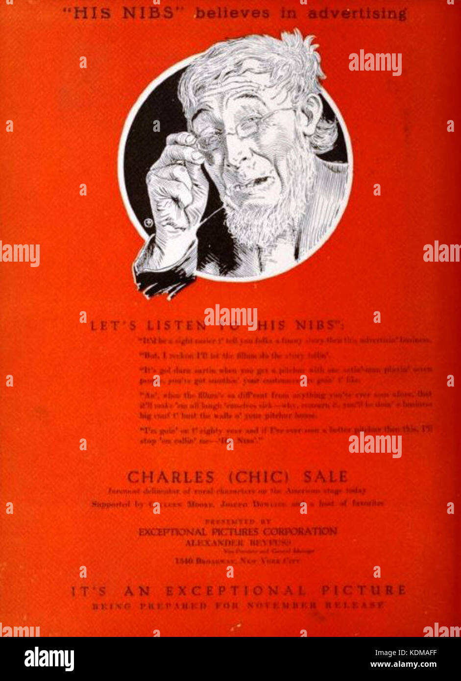 His Nibs (1921) 10 Stock Photo Alamy